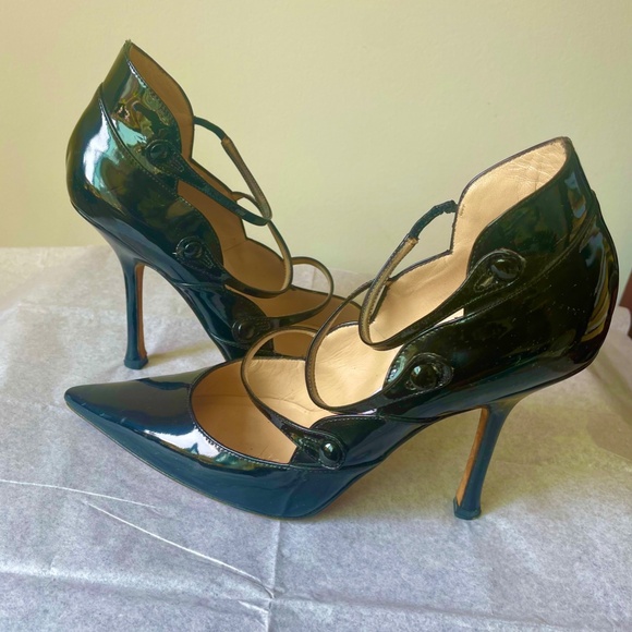 Jimmy Choo London black Vero "38" Made in Italy Heels Pumps Stilettos - Picture 2 of 4